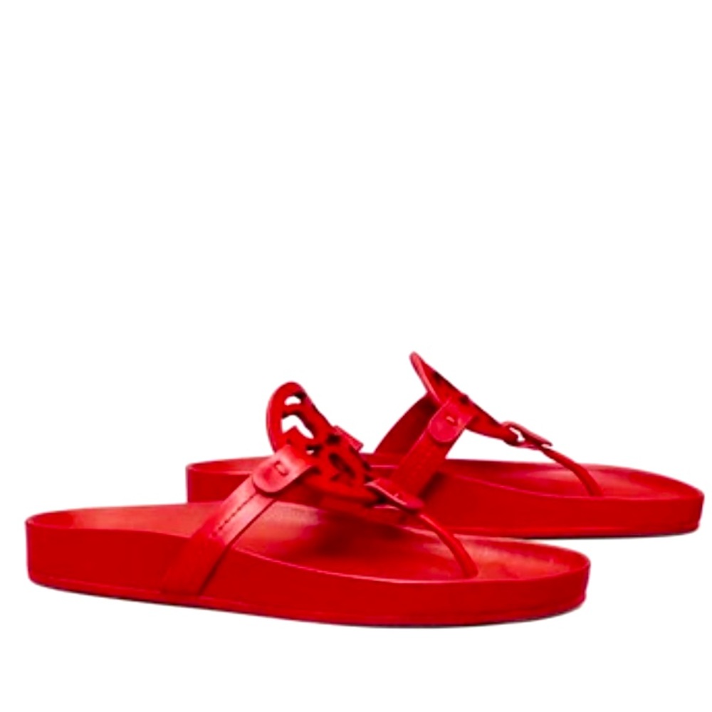 NEW! AUTHENTIC TORY BURCH RED MILLER CLOUD SANDALS